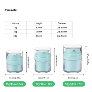 Pot de crème sous vide rechargeable et recyclable, idéal pour les voyages, flacon pompe sans air en plastique vide, haut de gamme, pour masque facial et sérum de soin de la peau - Product Image 2