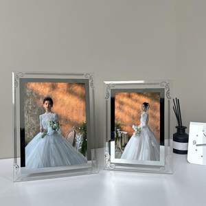 Cadre photo en verre en gros, tendance et simple, pour affichage horizontal ou vertical sur table - Product Image 6