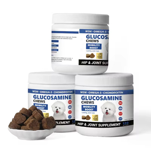Glucosamin & Chondroitin Weichkaubonbons für Hunde & Katzen - MSM + Omega-3 Fischöl für Gelenkreparatur & Haut- & Fellgesundheit - Product Image 1