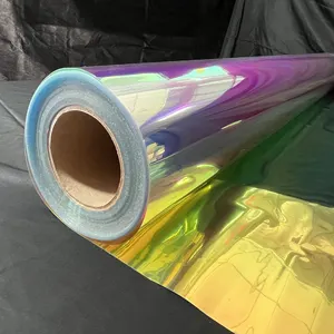 Shopping Mall Commercial Office Self Adhesive Rainbow Vinyl Sticker Paper Decoration Sticker Dichroic Glass Window Tint Film