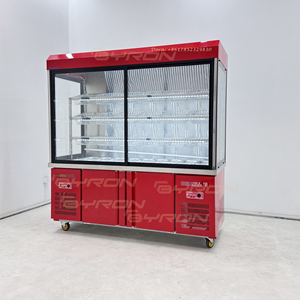 Réfrigérateur-<span class=keywords><strong>congélateur</strong></span> commercial vertical en acier inoxydable pour restaurant, à refroidissement direct, avec affichage numérique, pour la présentation de Malatang et de produits frais - Product Image 4