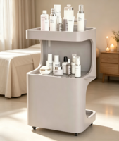 Chariot d'assistance haut de gamme pour salons de beauté et étagère de rangement pour traitements de spa avec lits de massage pour usage en spa, barbier et bien-être