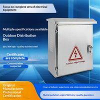 Boîte de distribution extérieure en acier inoxydable 304, résistante aux intempéries et à l'eau, modèle 301 300x400x200