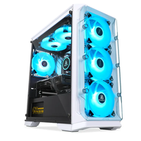 Boîtier pour ordinateur de jeu ATX tours, ordinateur de bureau de jeu avec porte latérale en verre trempé