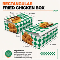 Boîtes d'emballage en papier pour la restauration rapide personnalisées, contenants jetables pour frites à emporter, boîte de livraison de nourriture à emporter, boîte pour poulet frit