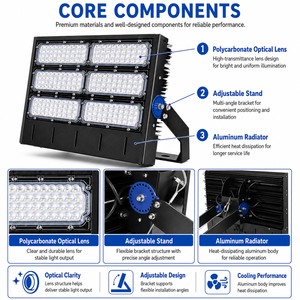 Luz para Pista de Tenis Impermeable y Antideslumbrante con Diseño <span class=keywords><strong>DIALUX</strong></span> Gratuito y Servicio OEM Patentado para Iluminación Deportiva en Exteriores - Product Image 6