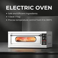 Nouveau Four à Sole Électrique Premium 1 Plateau 1 Bac Haute Productivité Contrôle Précis de la Température en Acier Inoxydable pour Pizza et Pain