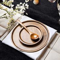 Plateau de service ovale jetable décoratif assiette en bois plat pour thé fruits légumes maison pain Dessert gâteau vaisselle