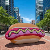 Hot-dog gonflable géant, saucisse et pain réalistes pour festivals culinaires, activation de marque, événements de street food et magasins