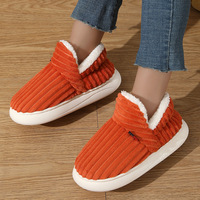 Antislip Winter Warm Indoor Home Schoenen Gesloten Schuim Demping Pluche Slippers Voor Mannen En Vrouwen