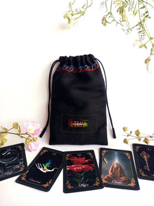 Vente en gros violet petite abeille cordon tarot sac velours cordon cadeau sac violet - Product Image 6