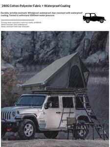 Tente de toit de voiture automatique à double couche en aluminium alvéolé triangulaire quatre saisons, étanche, pour conduite autonome >3000mm - Product Image 3