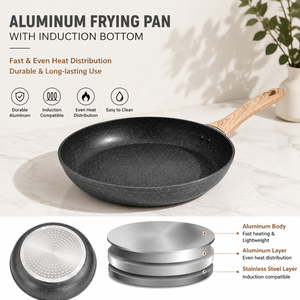 Padella <span class=keywords><strong>Ballarini</strong></span> Olbia 28cm Made in Italy Solo per Fornelli a Gas Rivestimento Doppio Fondo Granitium Distributore Ufficiale Cucina Domestica - Product Image 1