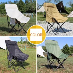 Kursi Lipat Bulan Modern Bahan Oxford Portabel untuk Kegiatan Luar Ruangan, Pantai, Berkemah, Piknik, Mendaki, Memancing - Product Image 6