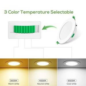 1PCS Dimmable Led Downlight 9W CCT <b>Switch</b> Button Recessed Ceiling <b>Light</b> - Product Image 3