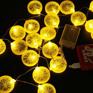 Guirlandes lumineuses LED citron à piles guirlandes lumineuses suspendues guirlandes lumineuses décor pour la maison fête <span class=keywords><strong>chambre</strong></span> d'enfants - Product Image 2