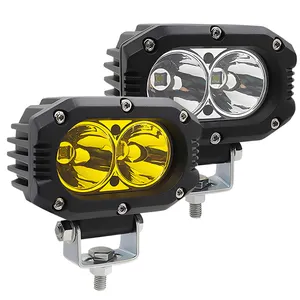 Qidewin 4 인치 LED 작업등 스팟 홍수 4x4 듀얼 컬러 4 인치 오토바이 조명 트럭 led 램프 안개 운전 램프