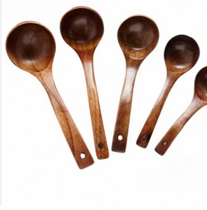 Cuillère à ramen créative et écologique en bois à long manche, louche en bois, cuillère ajourée en forme de carapace de tortue, cuillères à soupe - Product Image 3