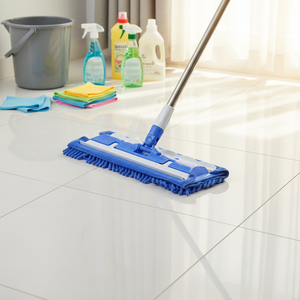 ไม้ถูพื้นอัจฉริยะ Foor Cleaners แบบหมุนได้ 360 องศา หัวเช็ดทำจากผ้าเชนิลล์ ใช้งานง่าย สะดวกสบาย สำหรับทำความสะอาดบ้านและภายนอกอาคาร พร้อมด้ามเหล็กและหัวโพลีเอสเตอร์ - Product Image 2
