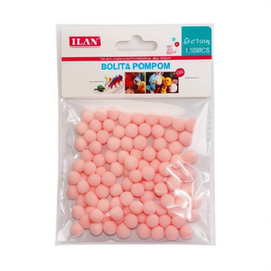 Pompon ILAN 1.0 Cm Rosa 100 Pezzi per Decorazioni e Artigianato - Product Image 1
