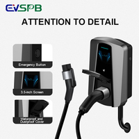 Prise murale non attachée 7kW 22kW Type 2 EV Station de charge OCPP 4G Connect EV Charger Wall Mount