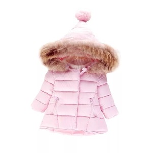 Abrigo con Capucha y Pompones para Niñas, Bebés y Niños, para Invierno - Product Image 3