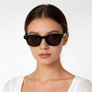Gafas de Sol Redondas de Acetato para Mujer, Montura Completa, Lentes con Protección UV 100%, Estilo Casual y Moderno, Disponibles - Product Image 1
