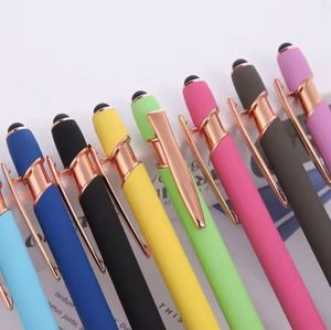 ปากกาลูกลื่นโลหะยางนิ่มแบบขายส่ง สำหรับโปรโมชั่น พิมพ์โลโก้โฆษณา - Product Image 5