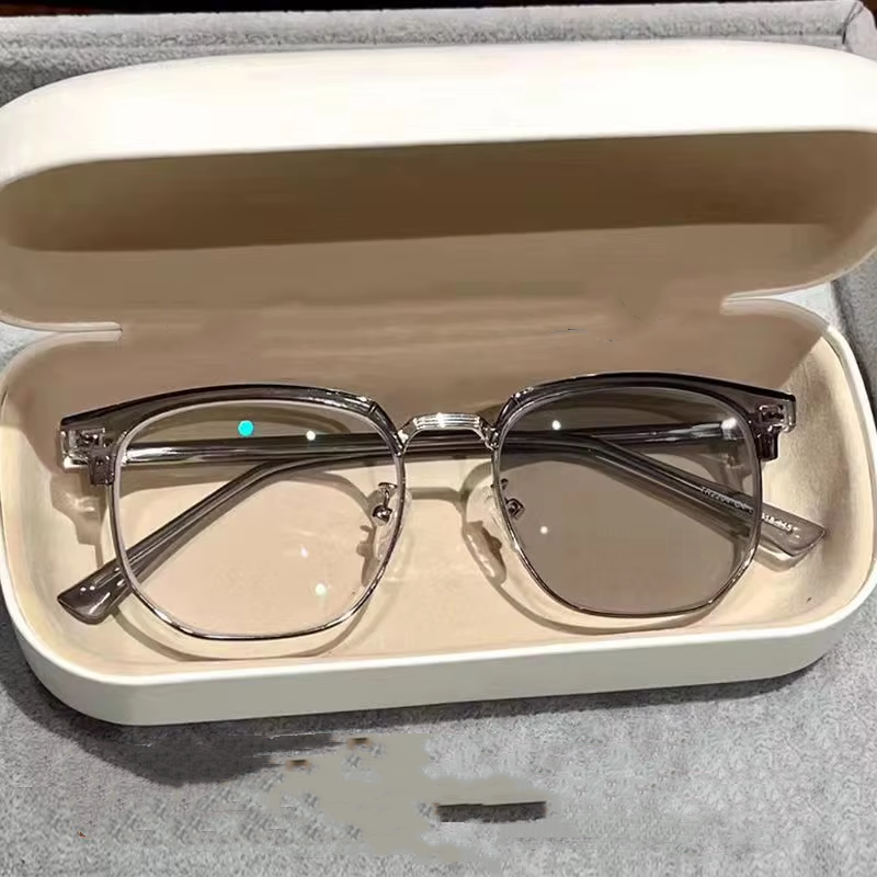 glossy black silver frame