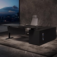 Bureau assis-debout électrique moderne et intelligent à double moteur, station de travail blanche, contrôle APP réglable en hauteur pour immeuble de bureaux