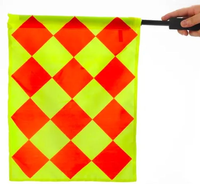 Drapeaux d'arbitre en polyester 30*40cm, drapeau de sport pour arbitre de football, drapeau à agiter à la main pour activités sportives en plein air