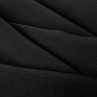 Fabricant de tissu Abaya noir japonais/coréen en crêpe mousse pour robe femme, 100% polyester, tissu crêpe pour Abaya