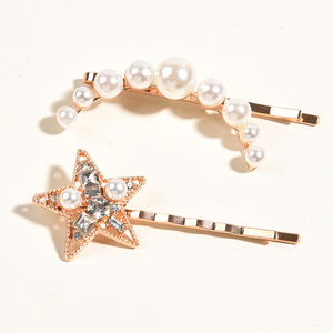 Accesorios para <span class=keywords><strong>Novia</strong></span>, Pasador de Pelo con Forma de Estrella y Luna, Horquilla para el Cabello, Tocado, Popular en Internet de Japón y Corea del Sur - Product Image 1