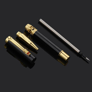 Bola de MEtal hueca para escultura, bolígrafo negro dorado de alta calidad para negocios, regalo de mano - Product Image 6