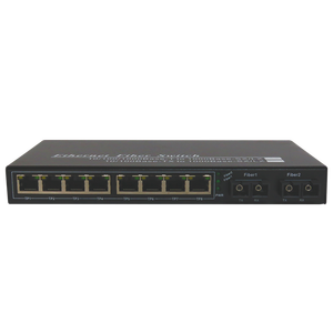 Convertidor de Medios de Fibra Óptica de Venta Caliente, Switch Gigabit Ethernet de 20KM, 2 Puertos de Fibra Dual + 8 RJ45, Convertidor de Medios de Red de Fibra Óptica - Product Image 2