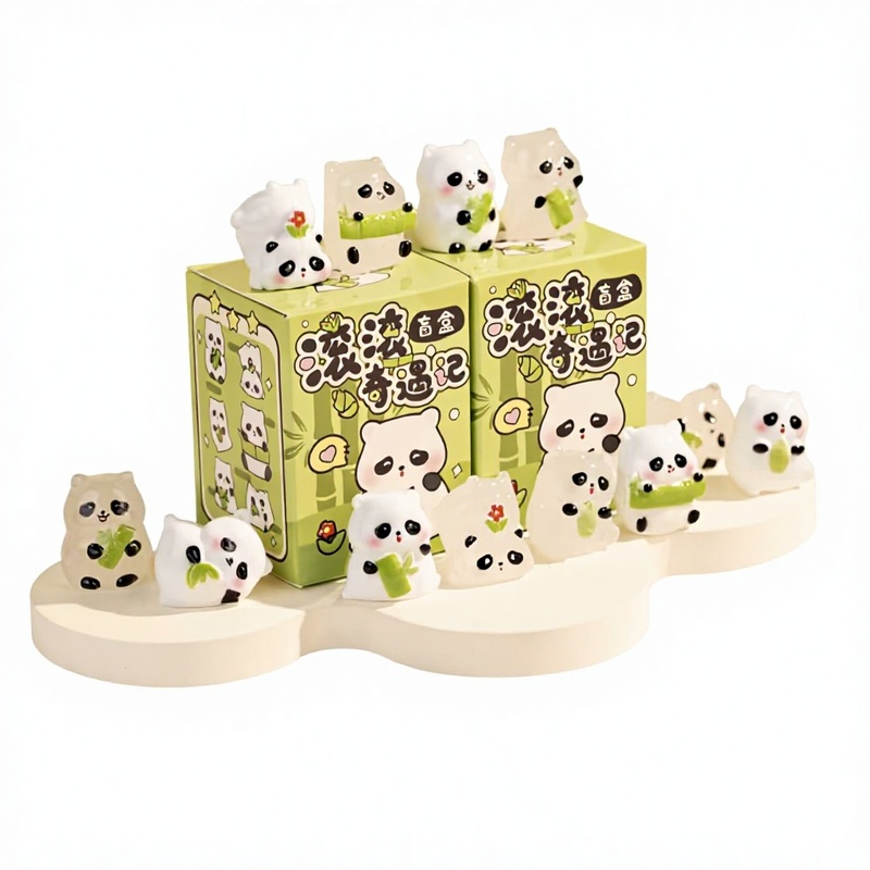 Resin Chinese Style Panda Adventure Mystery