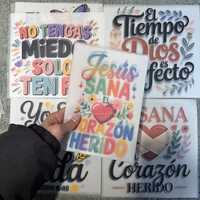 Autocollants de vêtements en vinyle thermocollant imperméable au plastisol, lettres de dessins animés personnalisables, écologiques et durables, les plus vendus