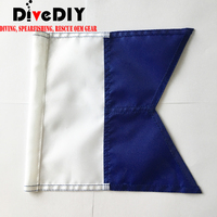 Drapeau de plongée Alpha, drapeau de bateau en nylon/PVC, étanche, qualité marine, pour la sécurité de la plongée, équipement de plongée tendance, plusieurs tailles