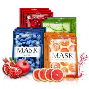 Masque facial aux fruits de marque privée OEM soins de la peau blanchissant hydratant masque facial jetable feuille - Product Image 4
