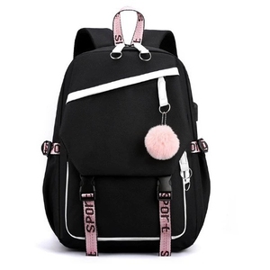 <span class=keywords><strong>Zaino</strong></span> in Nylon per ragazze e ragazzi <span class=keywords><strong>zaino</strong></span> da viaggio a doppia spalla per uomini e donne semplice borsa per studenti in fibra di poliestere rosa nero <span class=keywords><strong>blu</strong></span> - Product Image 2