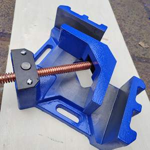 Сверхмощный чугунный угловой зажим с одной ручкой, 90 градусов, прямоугольный сварочный зажим, Регулируемая поворотная губка для деревообработки - Product Image 4