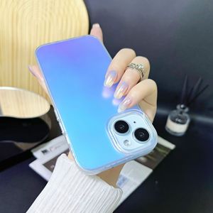 Custodia personalizzata con logo olografo per cambio colori Aurora Laser custodia lucida trasparente per <span class=keywords><strong>iPhone</strong></span> 13 14 15 16 custodia per telefono di lusso gradiente colore glitterato - Product Image 4