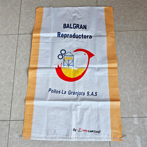 Blanc avec le <span class=keywords><strong>sac</strong></span> tissé par polypropylène résistant de cordon de rayure jaune pour l'emballage d'agriculture de bois de chauffage - Product Image 4