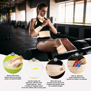 6 pièces réutilisable huile de ricin Pack chaîne réglable sangles élastiques coton biologique huile de ricin Pack chaîne Kit pour taille cou jambe vif - Product Image 4