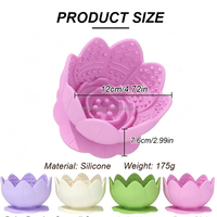 HomyPawz Distributeur de friandises pour chien surélevé et portable, design élégant, avec ventouse, en forme de pétale de lotus, pour le travail olfactif, pour pots de yaourt