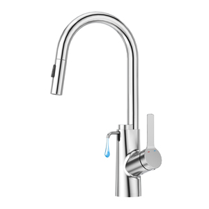 <span class=keywords><strong>Robinet</strong></span> de <span class=keywords><strong>cuisine</strong></span> professionnel en acier inoxydable 2-en-1 avec mitigeur à savon intégré, cartouche céramique, design contemporain - Product Image 2