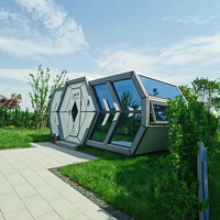 Maison mobile de 40 pieds sur roues avec cuisine équipée, maison-capsule mobile