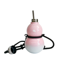 Bouteille d'eau personnalisable en acier inoxydable 316/304 de 580 ml en forme de gourde avec paille rétractable et sangle de transport pour la randonnée