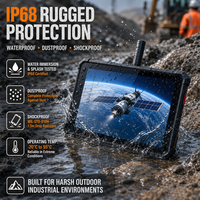 XMH32 Tablet Industri Tangguh 10.1 Inci 5G Android 13 DMR Walkie Talkie Pemindai Barcode 2D Kamera 64MP PDA