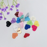 Broche de Corazón Metálico Colorido, Accesorios de Joyería DIY, Gancho para Colgar Celulares, Adhesivo Metálico para Agarre de Dedo, Colgante DIY
